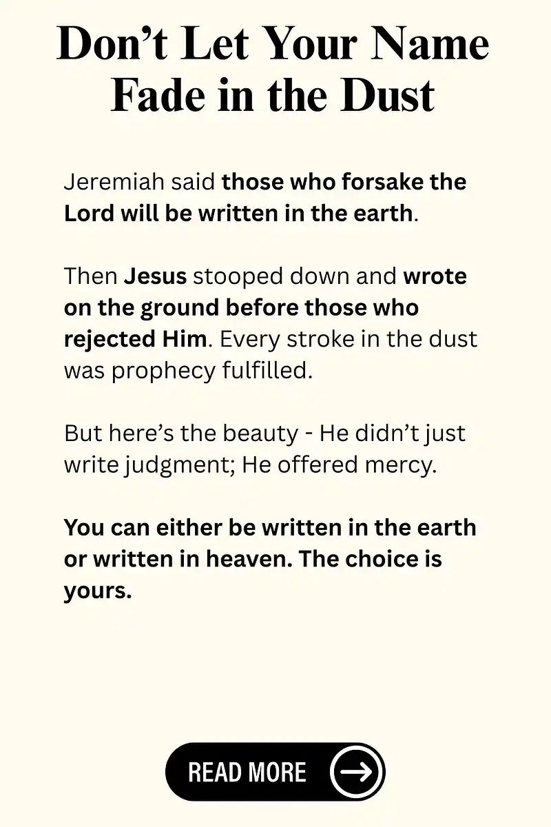 The Finger of God Still Writes