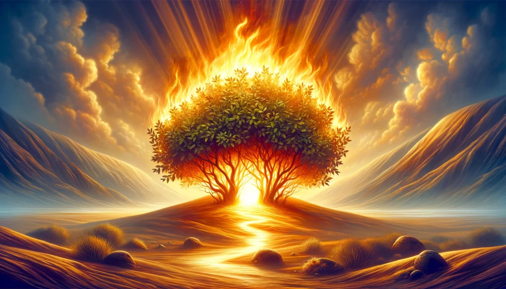 Burning bush represents the Holy Spirit
