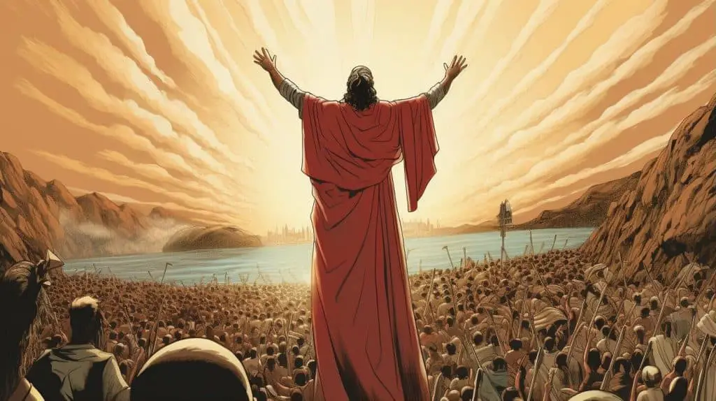 Moses leading God's people