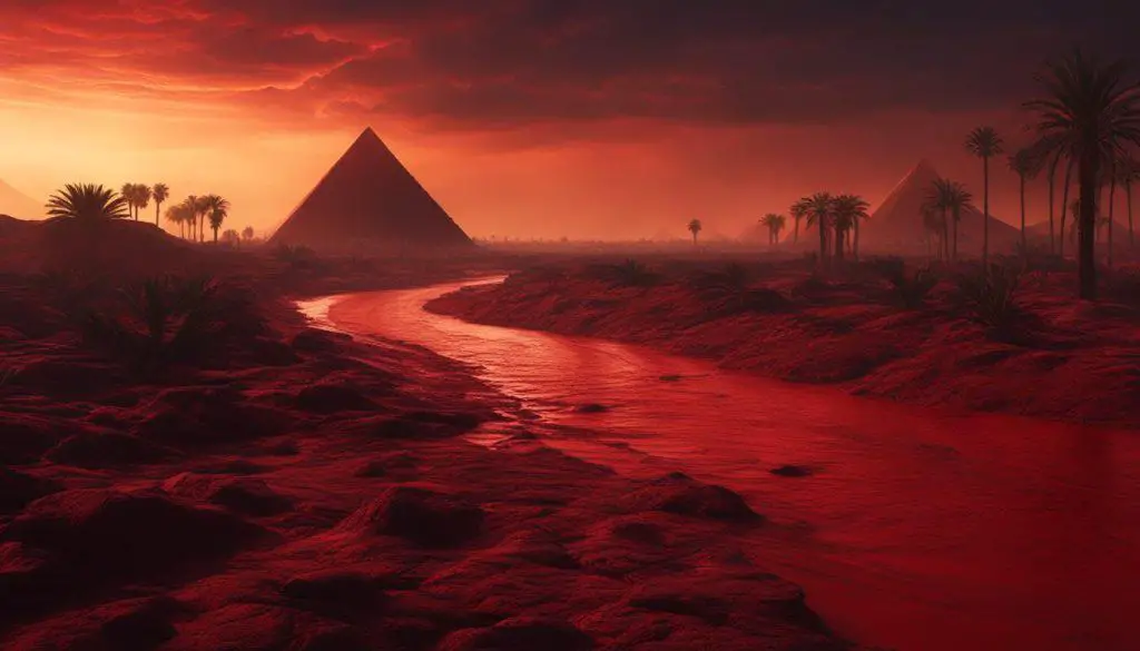 Nile turns to blood