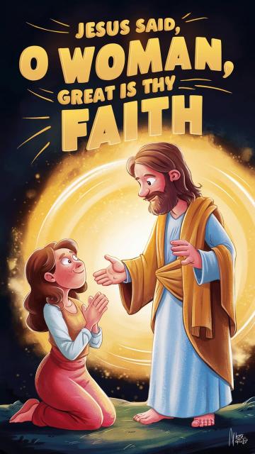 O woman, great is thy faith: be it unto thee even as thou wilt