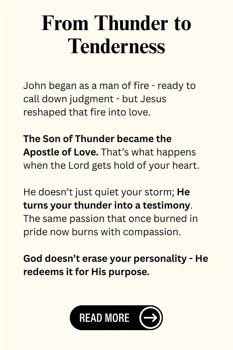 When grace grabs you, thunder turns to tenderness