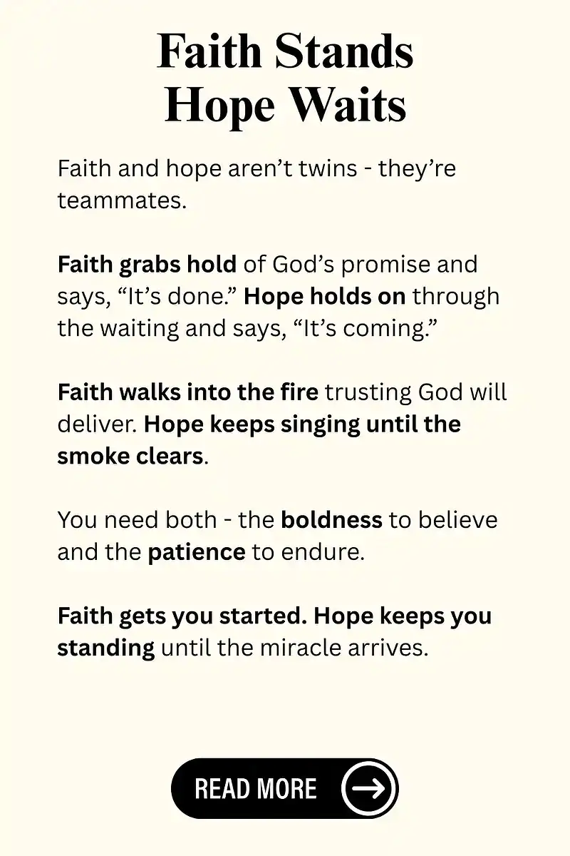 difference between faith and hope