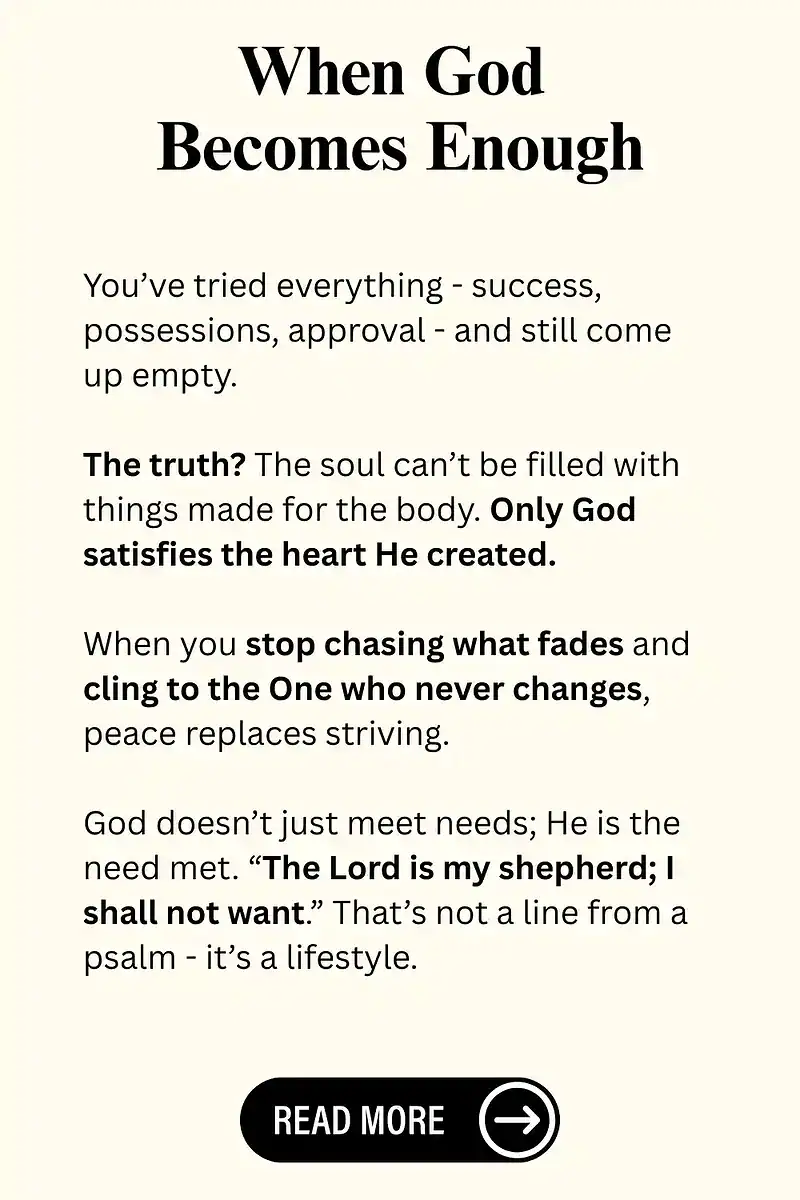 The Shepherd Who Satisfies