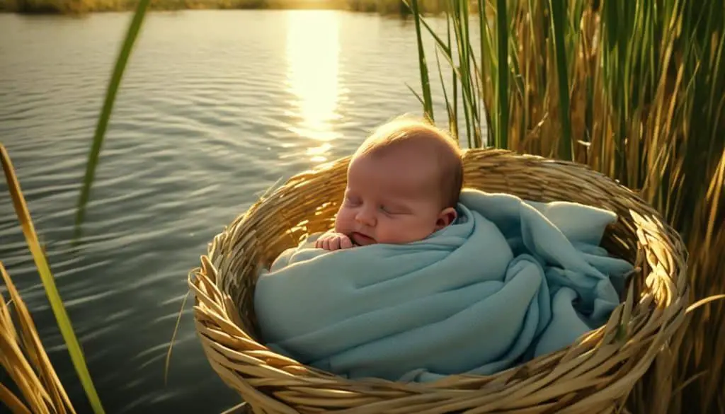 Baby Moses in the Nile Reeds