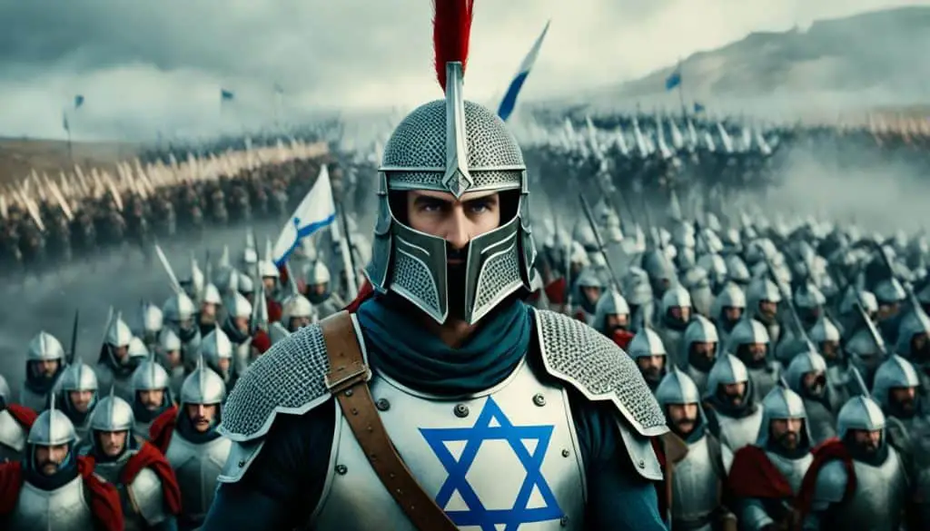 Barak leading the Israelite army