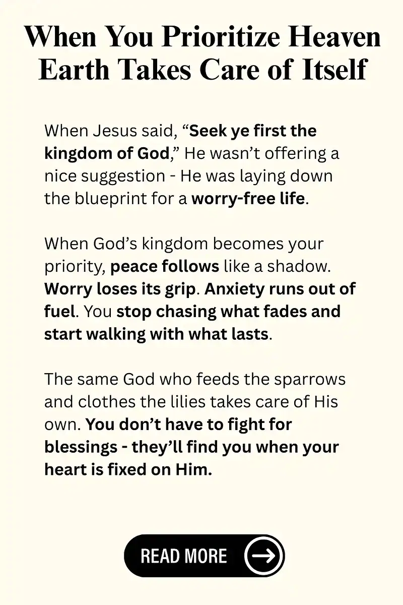 Seek First the Kingdom of God