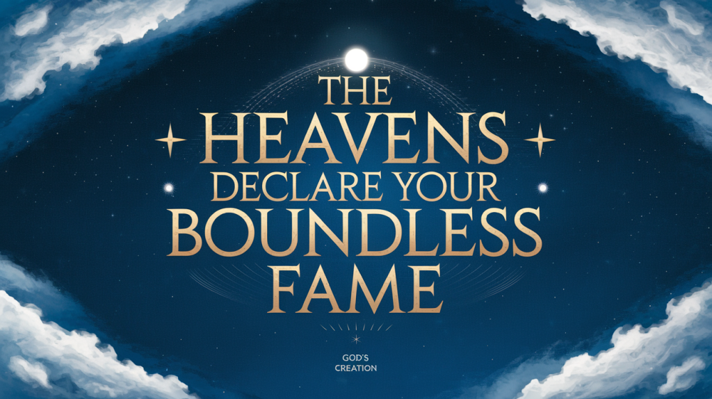 The Heavens Declare Your Boundless Fame