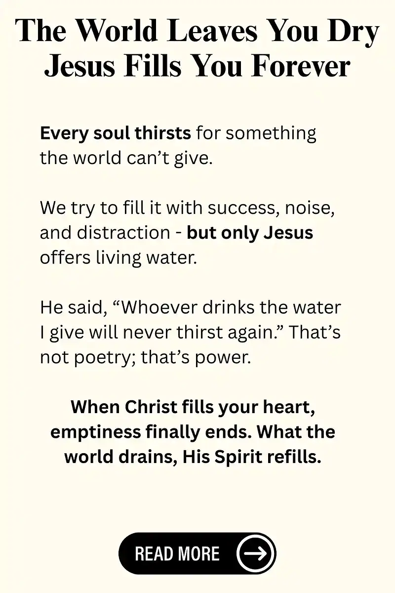 The living water never runs dry