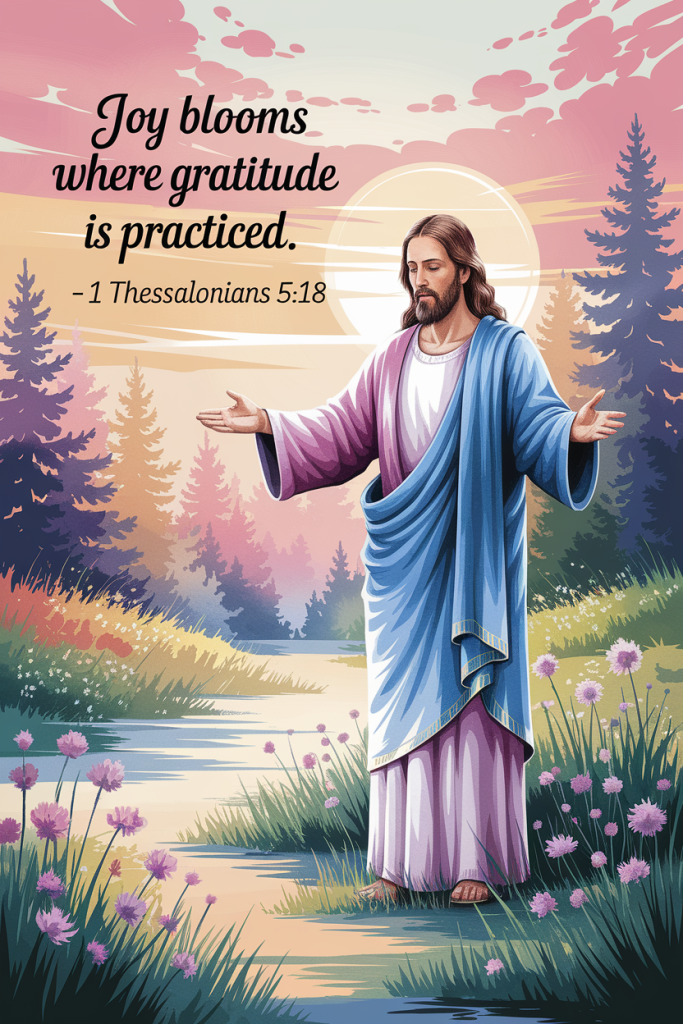 Joy blooms where gratitude is practiced