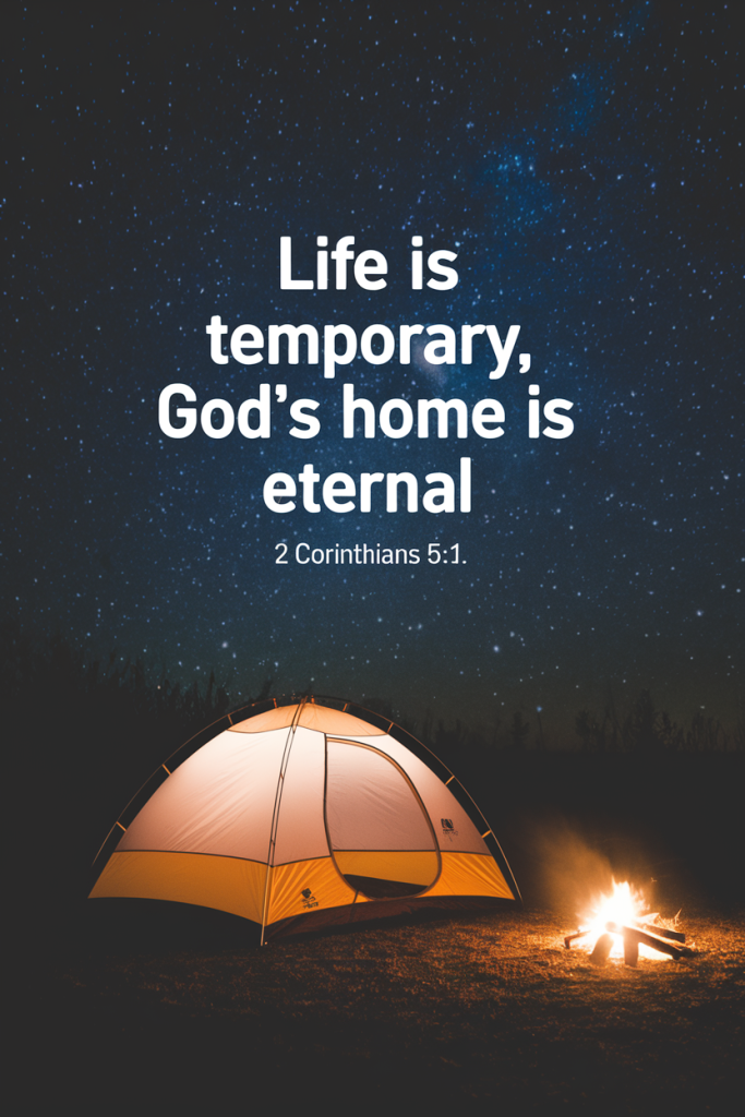 Life is temporary, God’s home is eternal