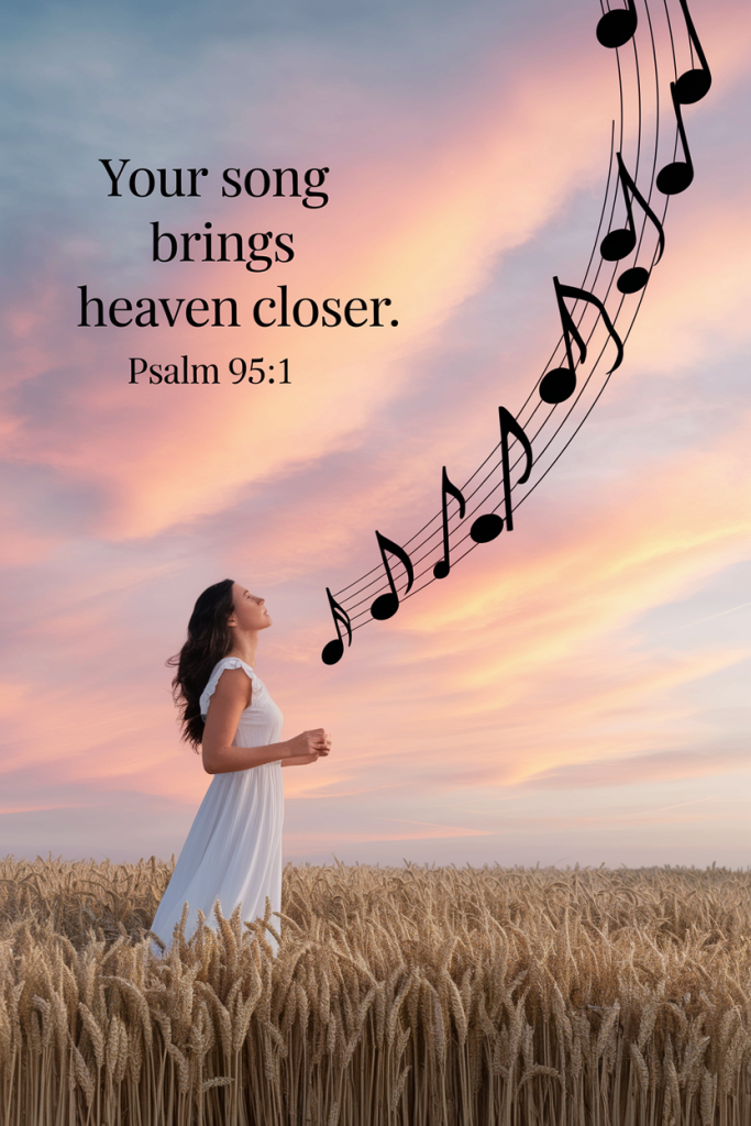 Your song brings heaven closer