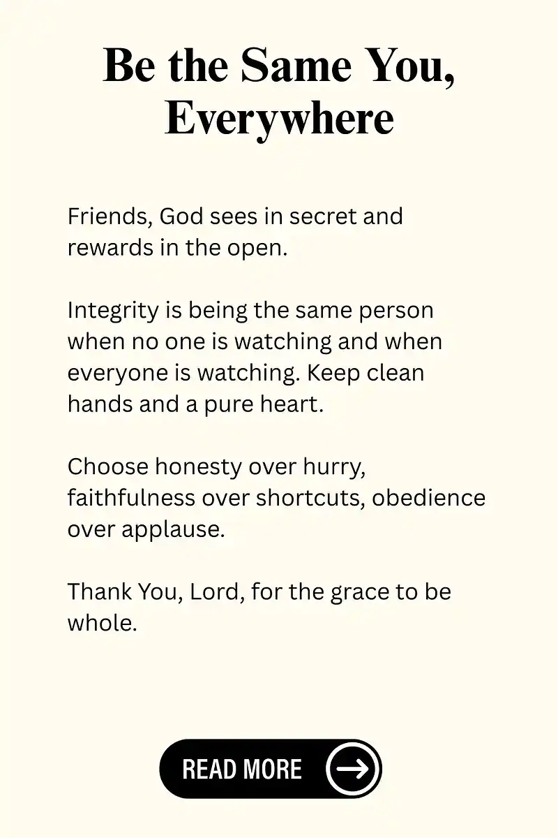 Bible Study About Integrity