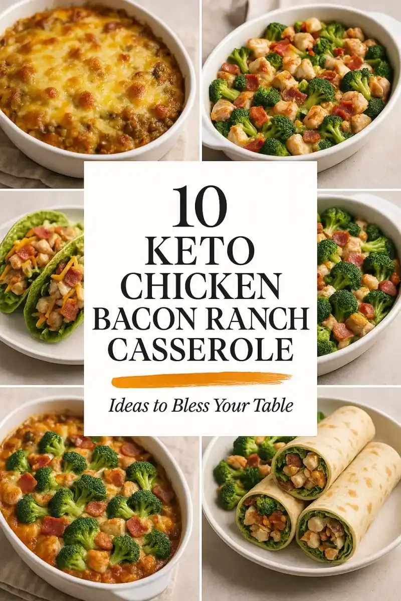 Keto Chicken Bacon Ranch Casserole