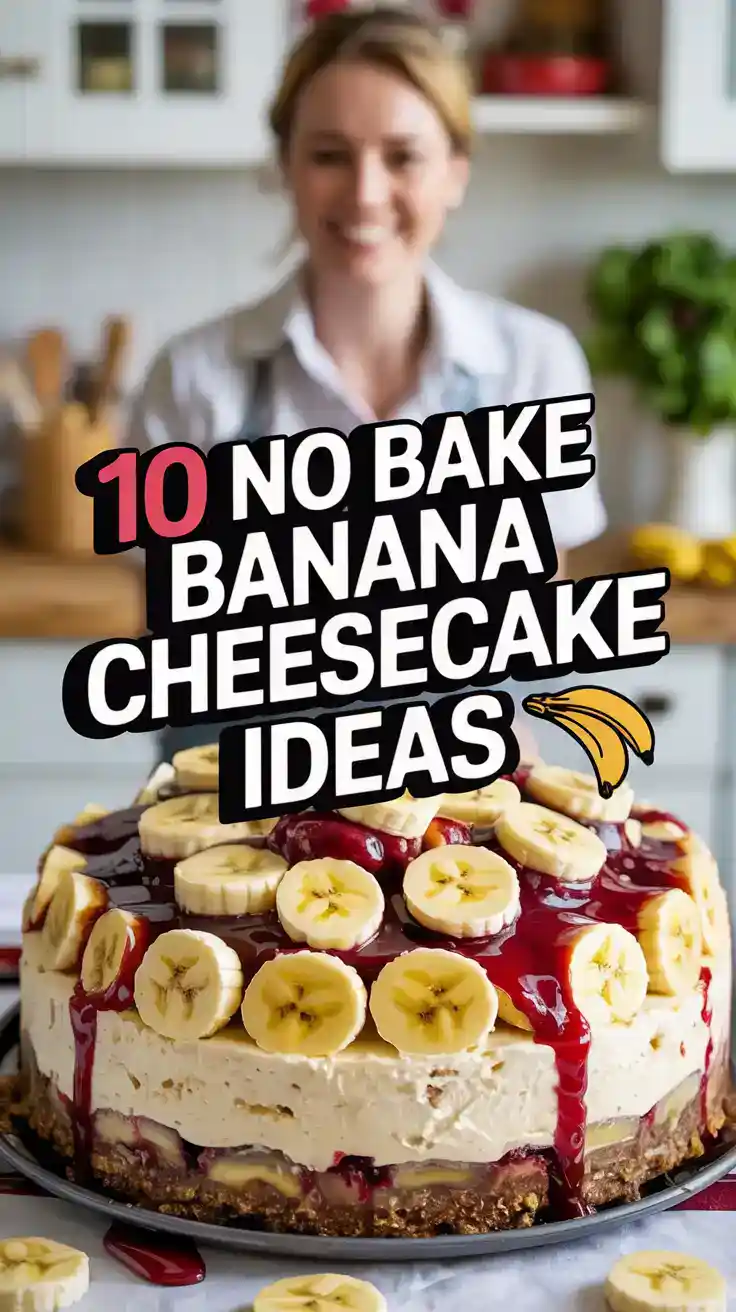 No Bake Banana Cheesecake