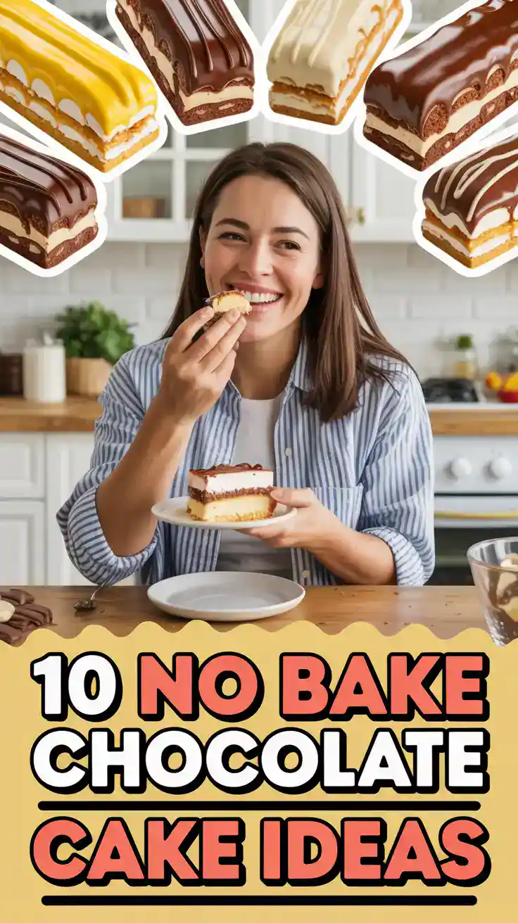 No Bake Chocolate Eclair Cake