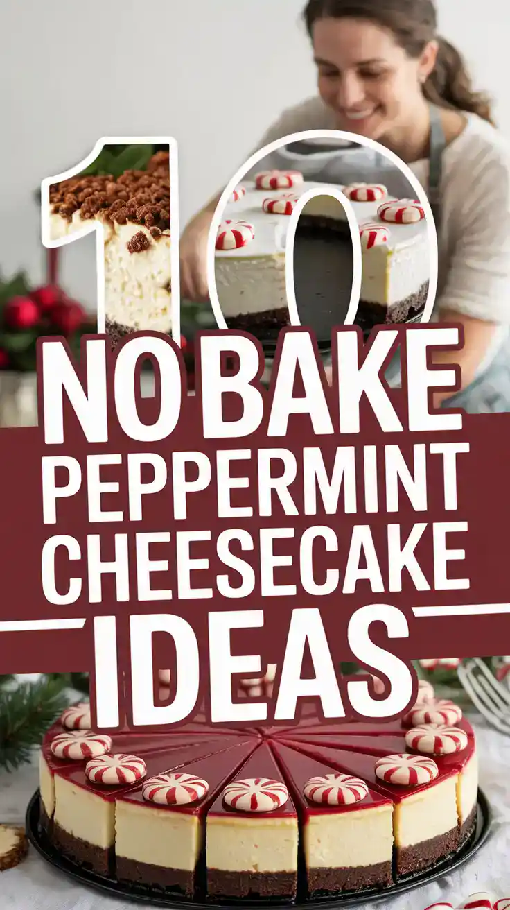 No Bake Peppermint Cheesecake