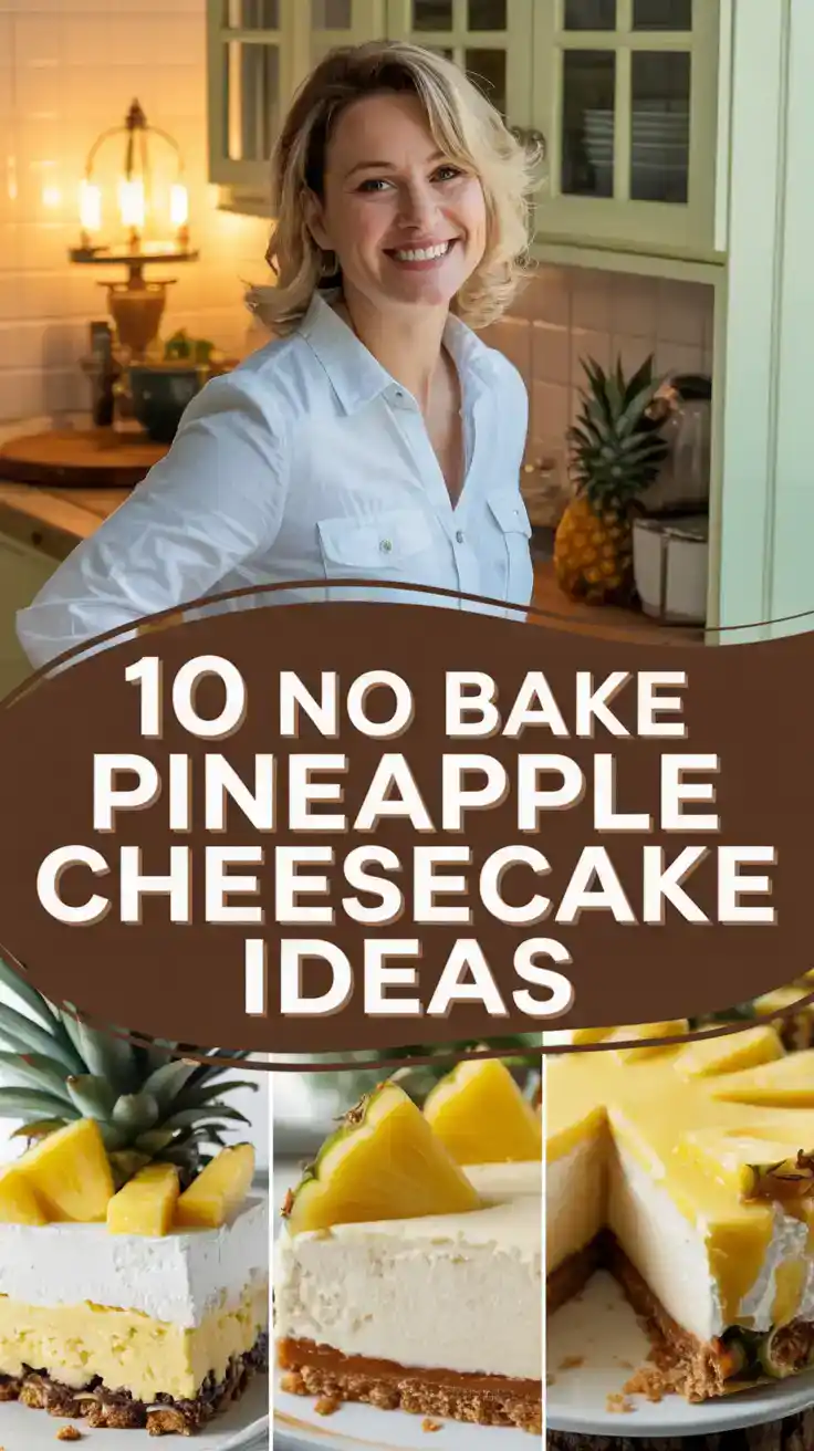 No Bake Pineapple Cheesecake