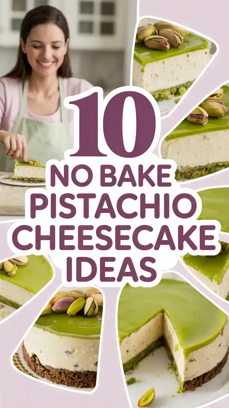 No Bake Pistachio Cheesecake