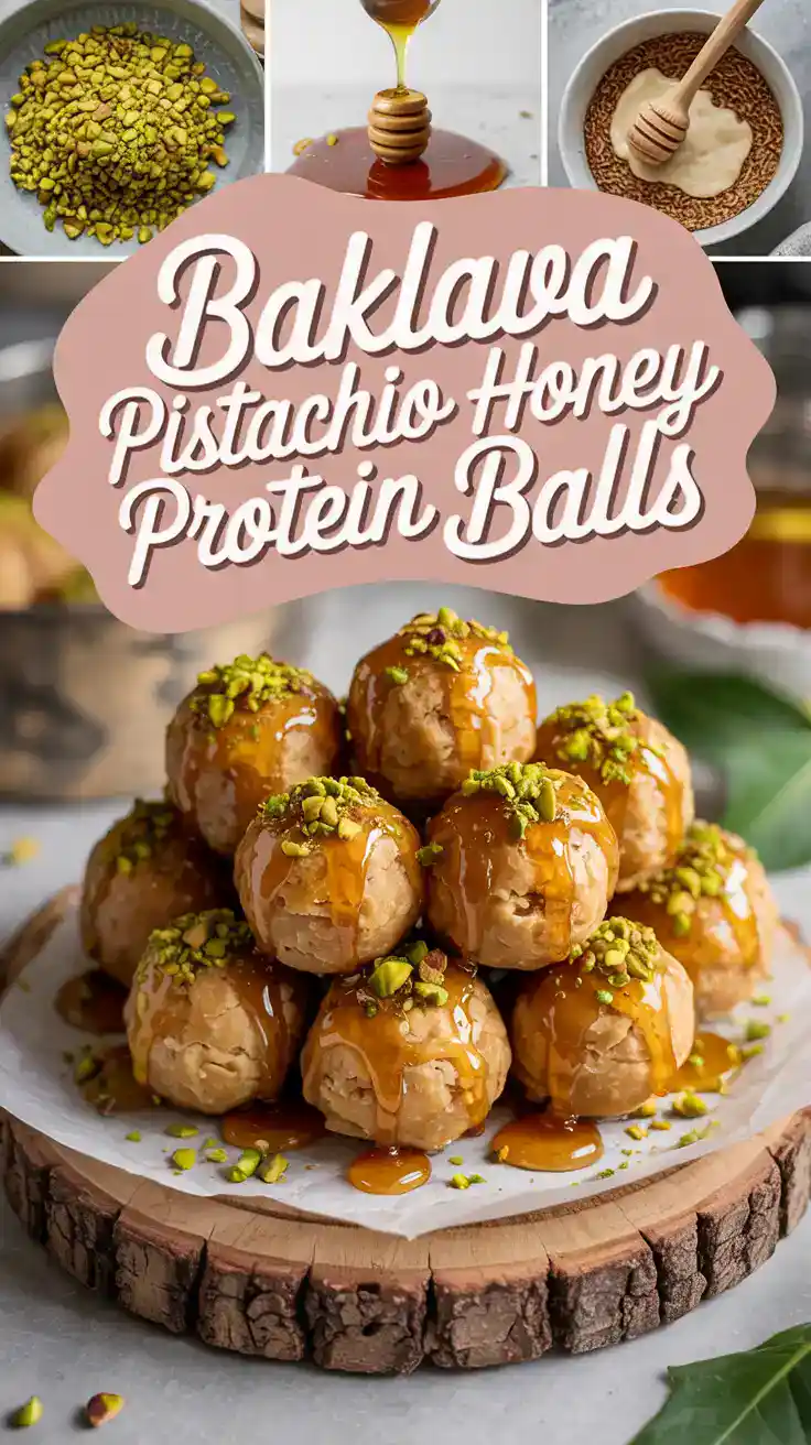 Baklava Pistachio Honey Protein Balls