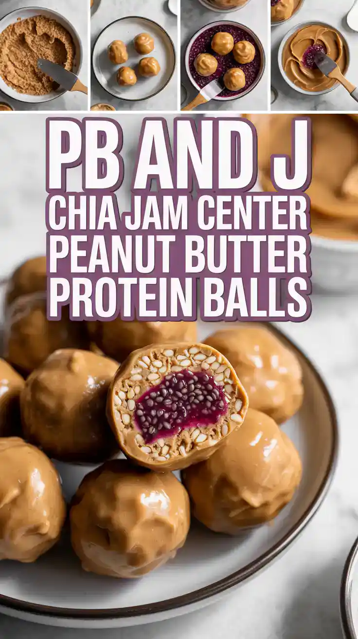 Chia Jam Center Peanut Butter Protein Balls