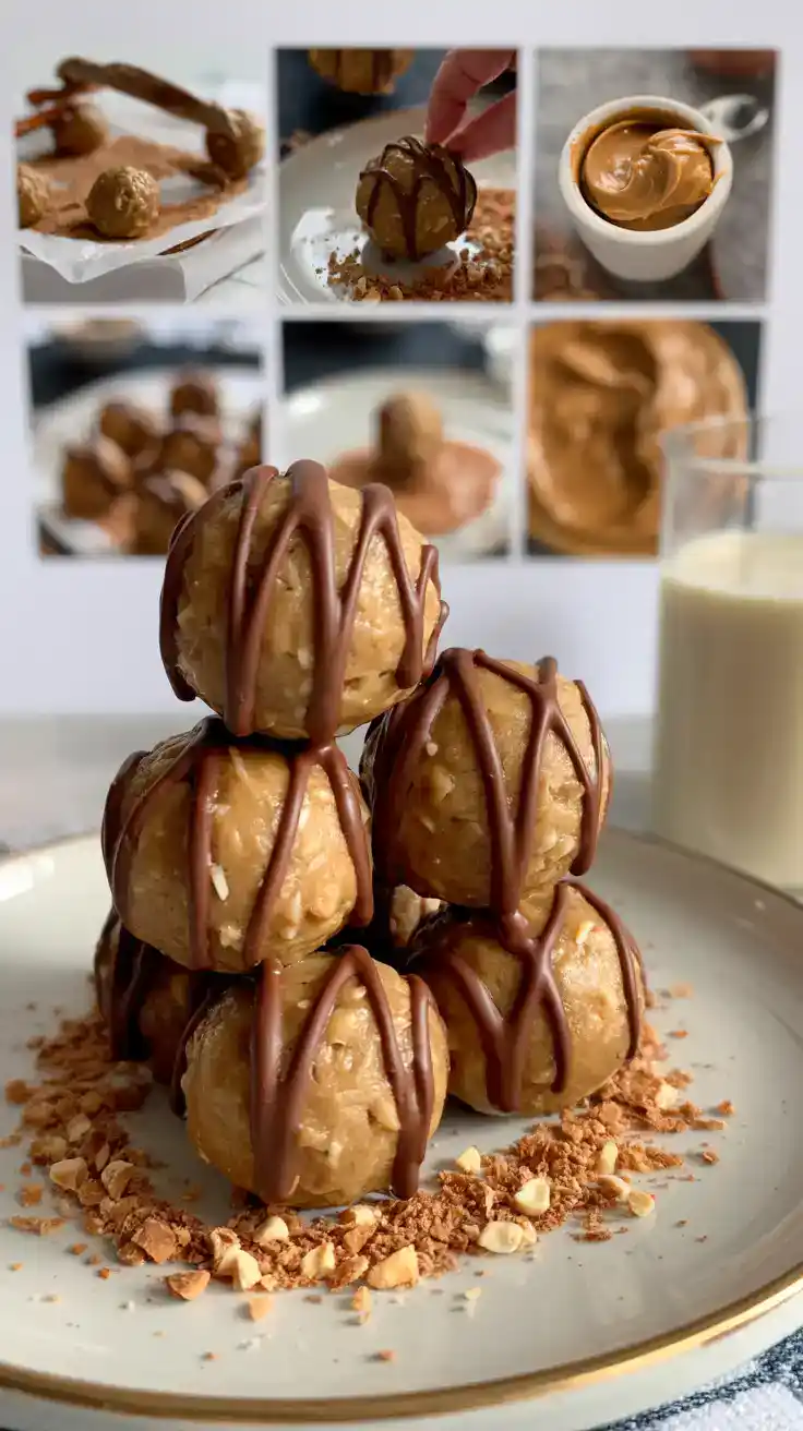 Cottage Cheese Salted Pretzel Crunch Peanut Butter Protein Balls