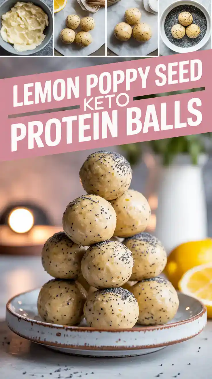 Lemon Poppy Seed Keto Protein Balls