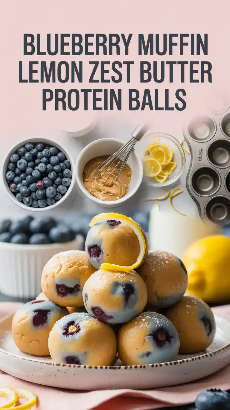 Lemon Zest Peanut Butter Protein Balls