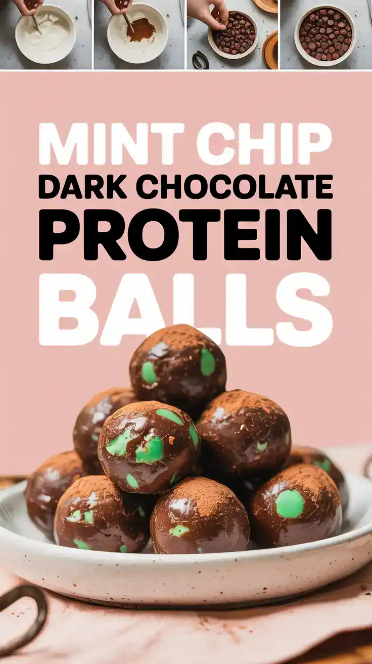 Mint Chip Dark Chocolate Protein Balls