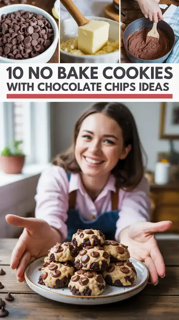 No Bake Cookies with Chocolate Chips