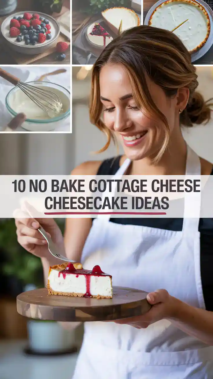No Bake Cottage Cheese Cheesecake
