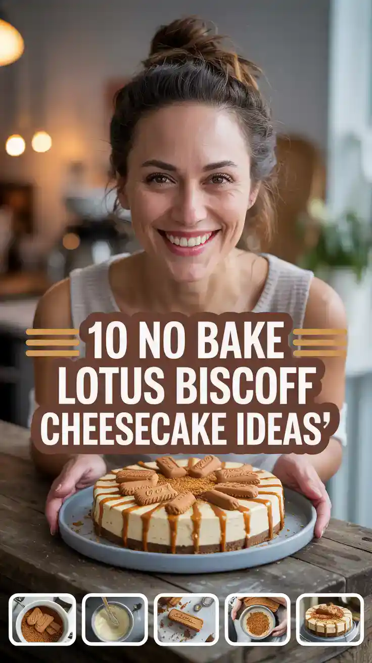 No Bake Lotus Biscoff Cheesecake