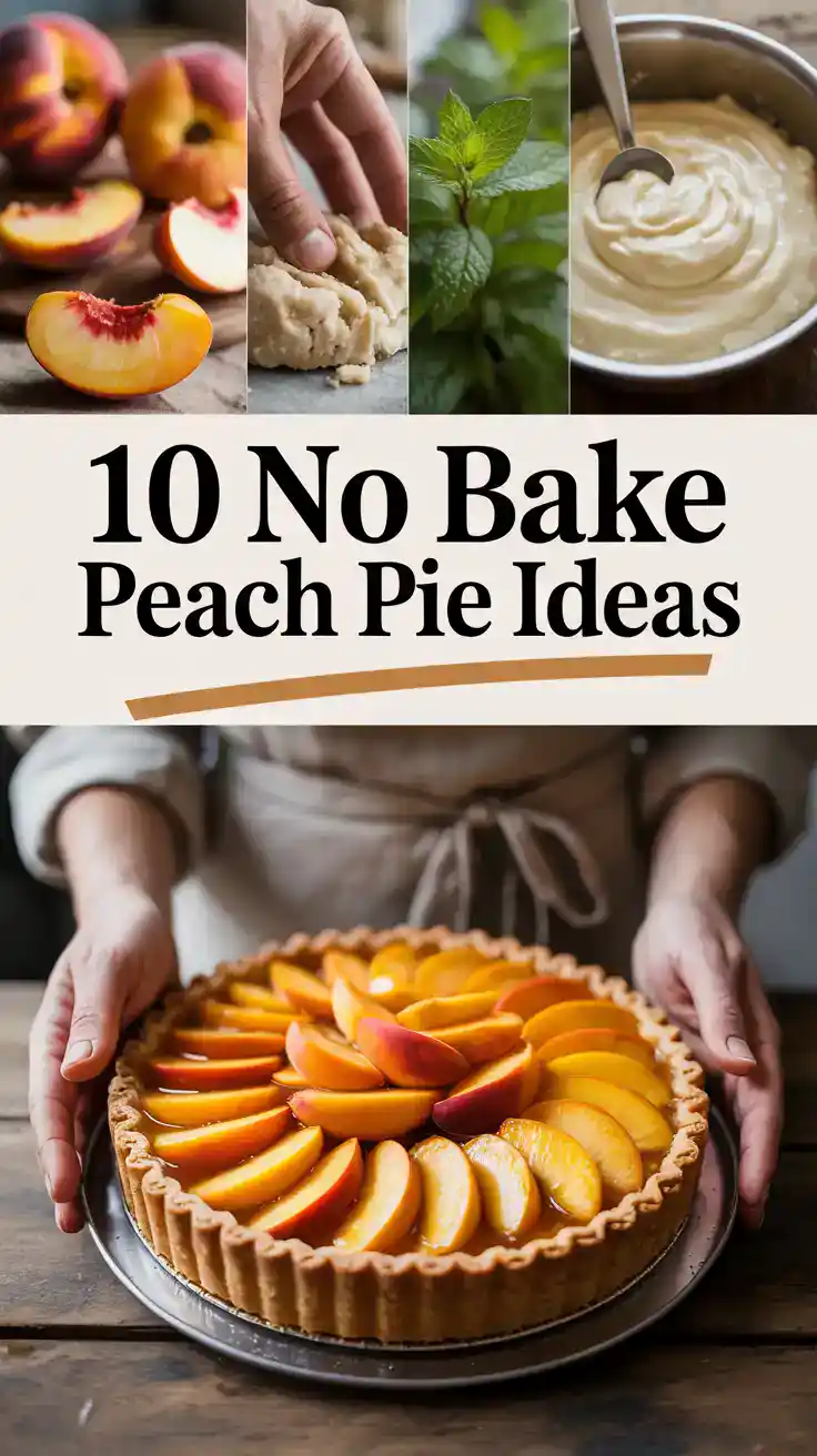 No Bake Peach Pie