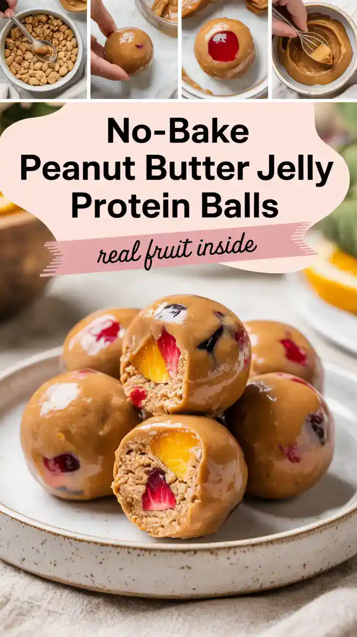 No-Bake Peanut Butter Jelly Protein Balls