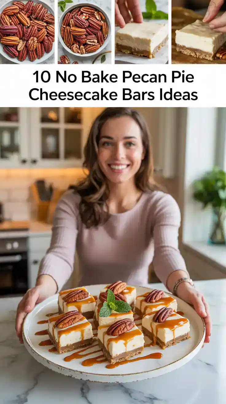 No Bake Pecan Pie Cheesecake Bars