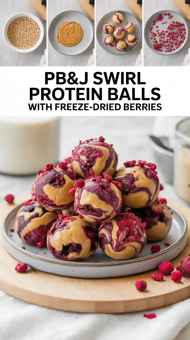 PB&J Swirl Protein Balls