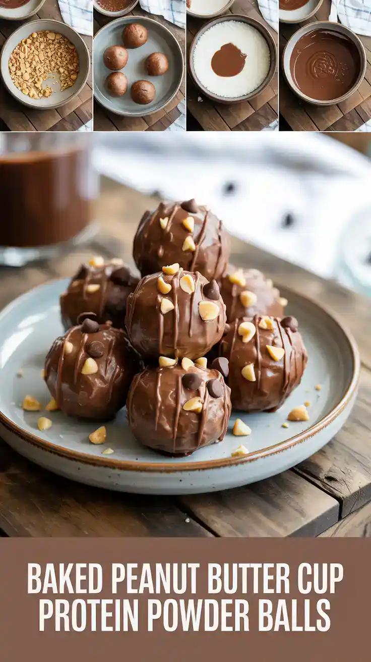 Peanut Butter Cup Protein Powder Balls