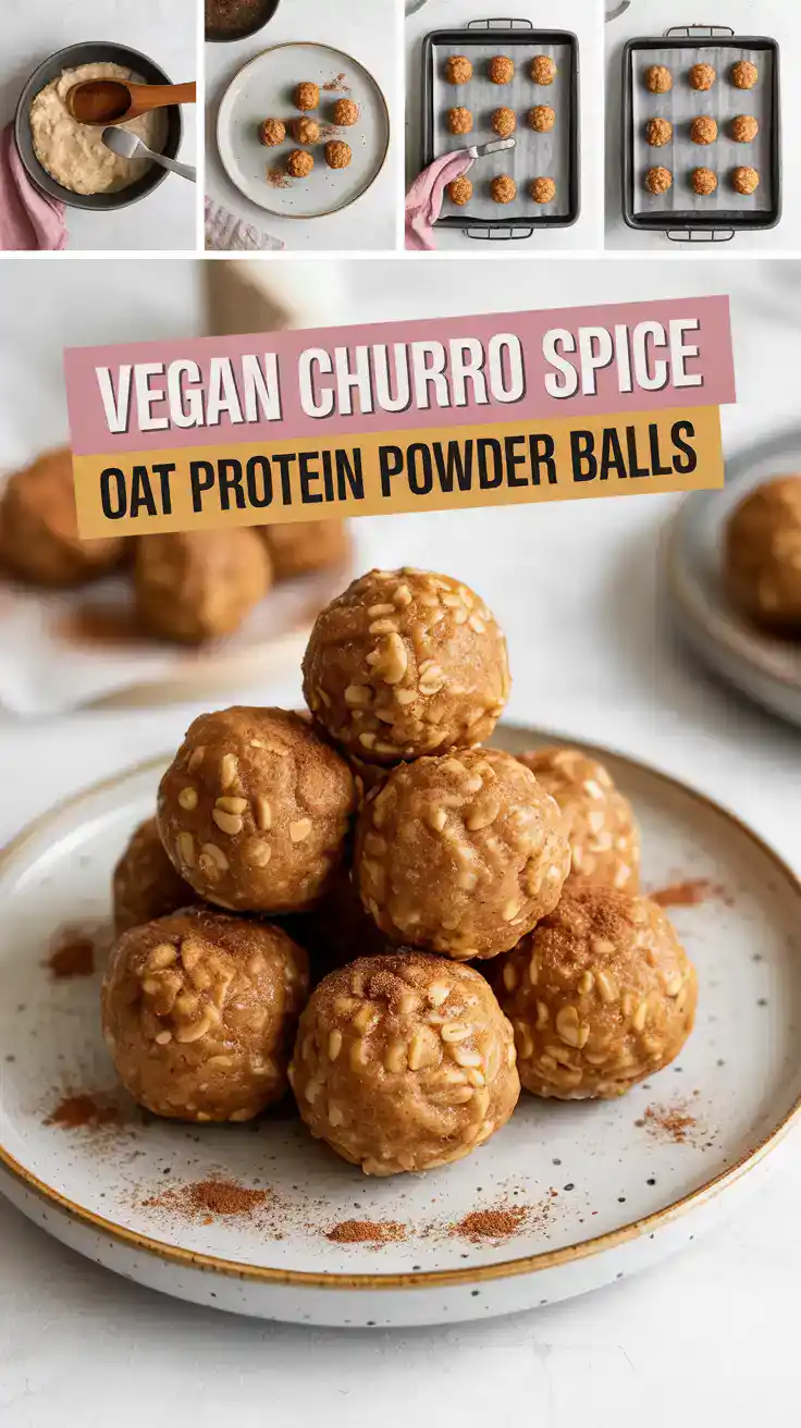 Vegan Churro Spice Oat Protein Powder Balls