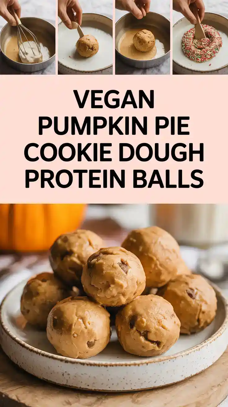 Vegan Pumpkin Pie Cookie Dough Protein Balls