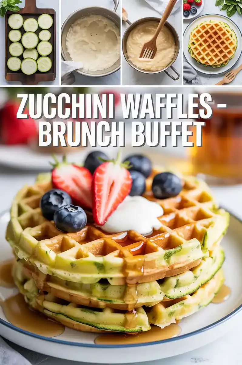 Zucchini Waffles - Brunch Buffet