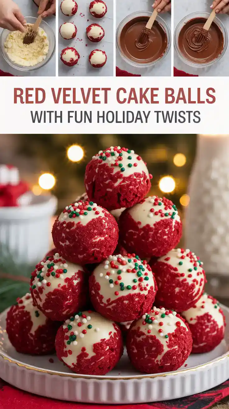 Red Velvet Cake Balls With Fun Holiday Twists