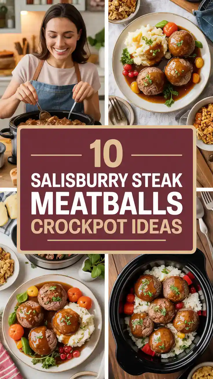 Salisbury Steak Meatballs Crockpot