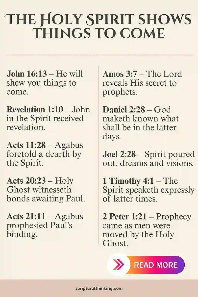 The Holy Spirit Shows Things to Come