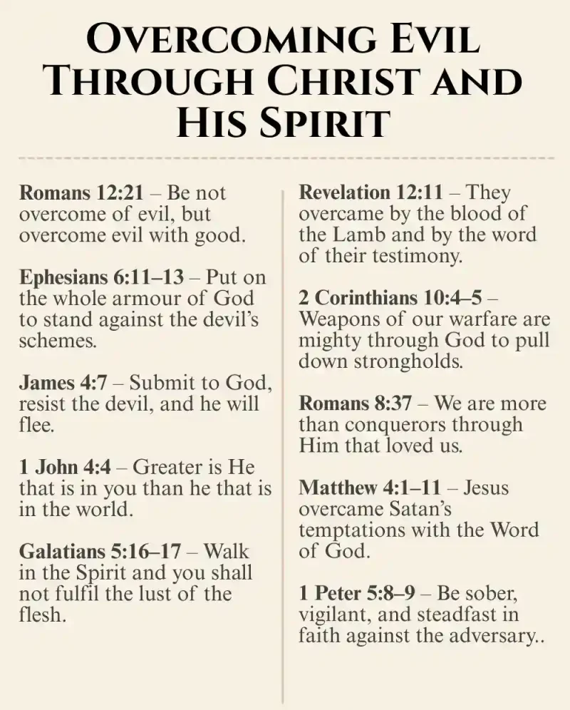 Overcoming Evil Through Christ and His Spirit