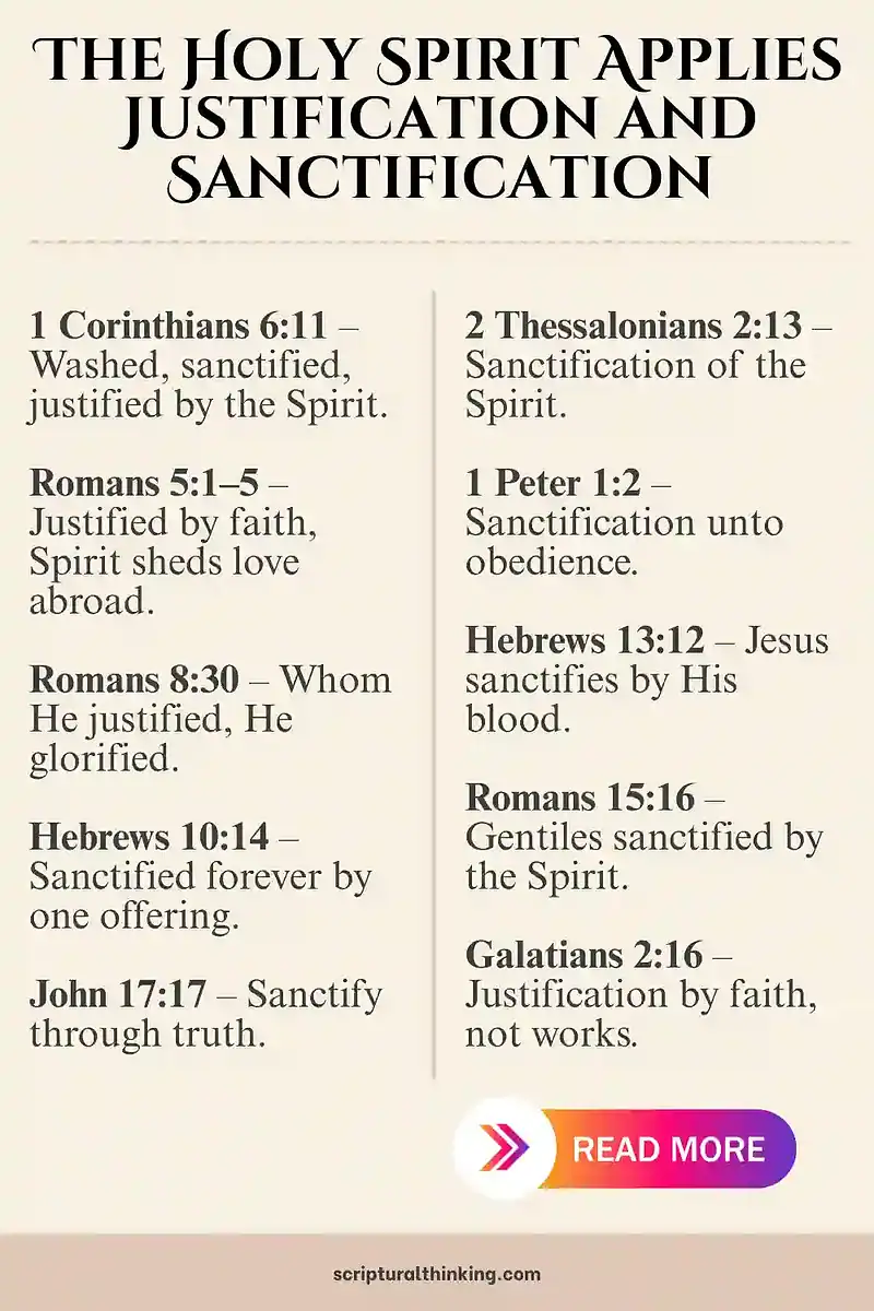 The Holy Spirit Applies Justification and Sanctification