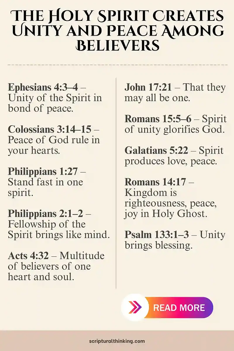 The Holy Spirit Creates Unity and Peace