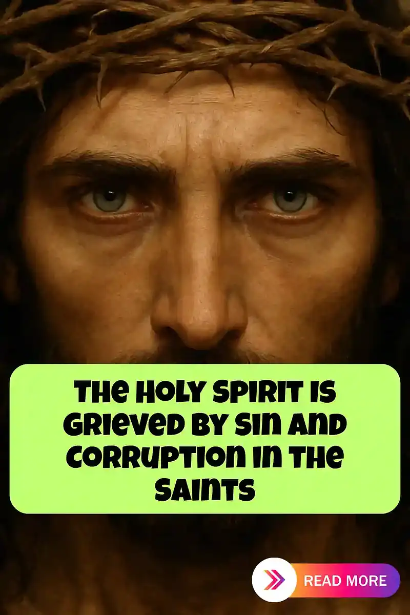 The Holy Spirit Is Grieved by Sin and Corruption in the Saints