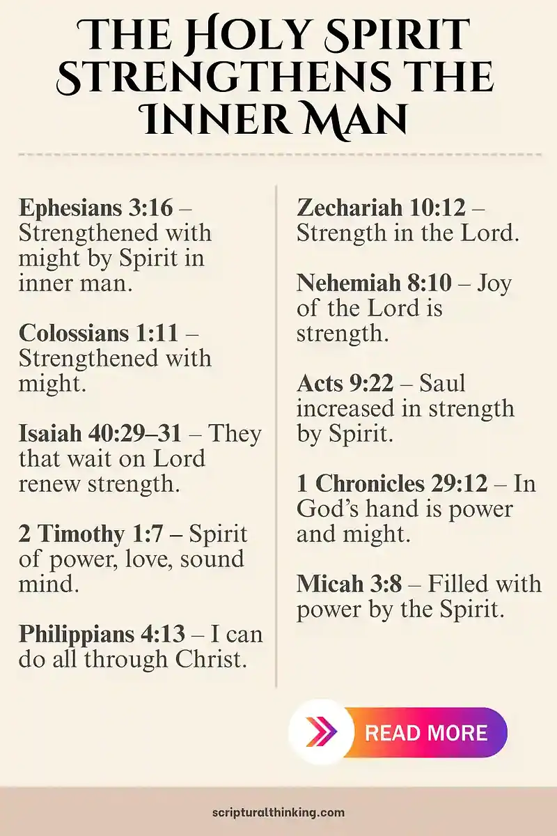 The Holy Spirit Strengthens the Inner Man