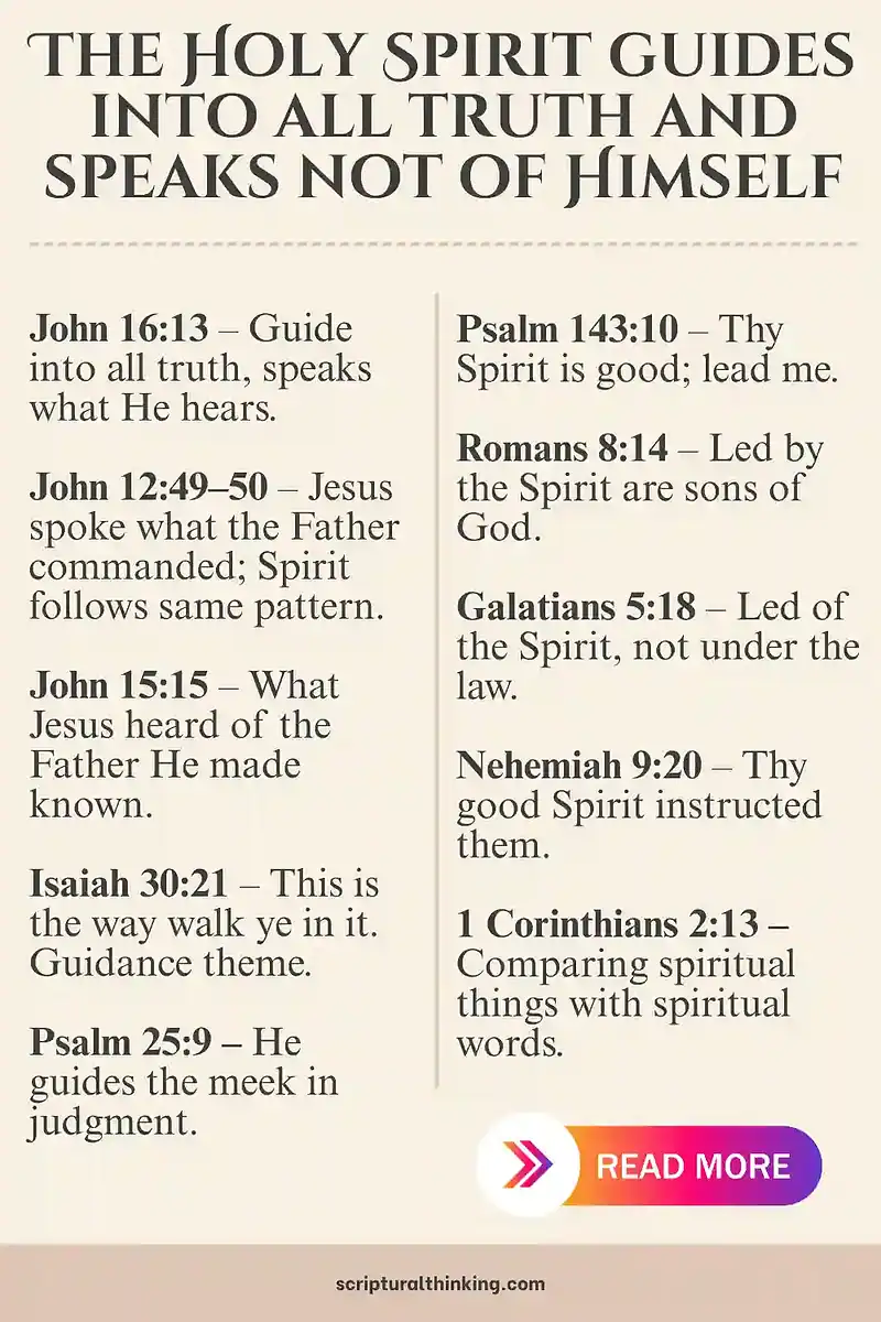 He Guides into All Truth and Speaks Not of Himself