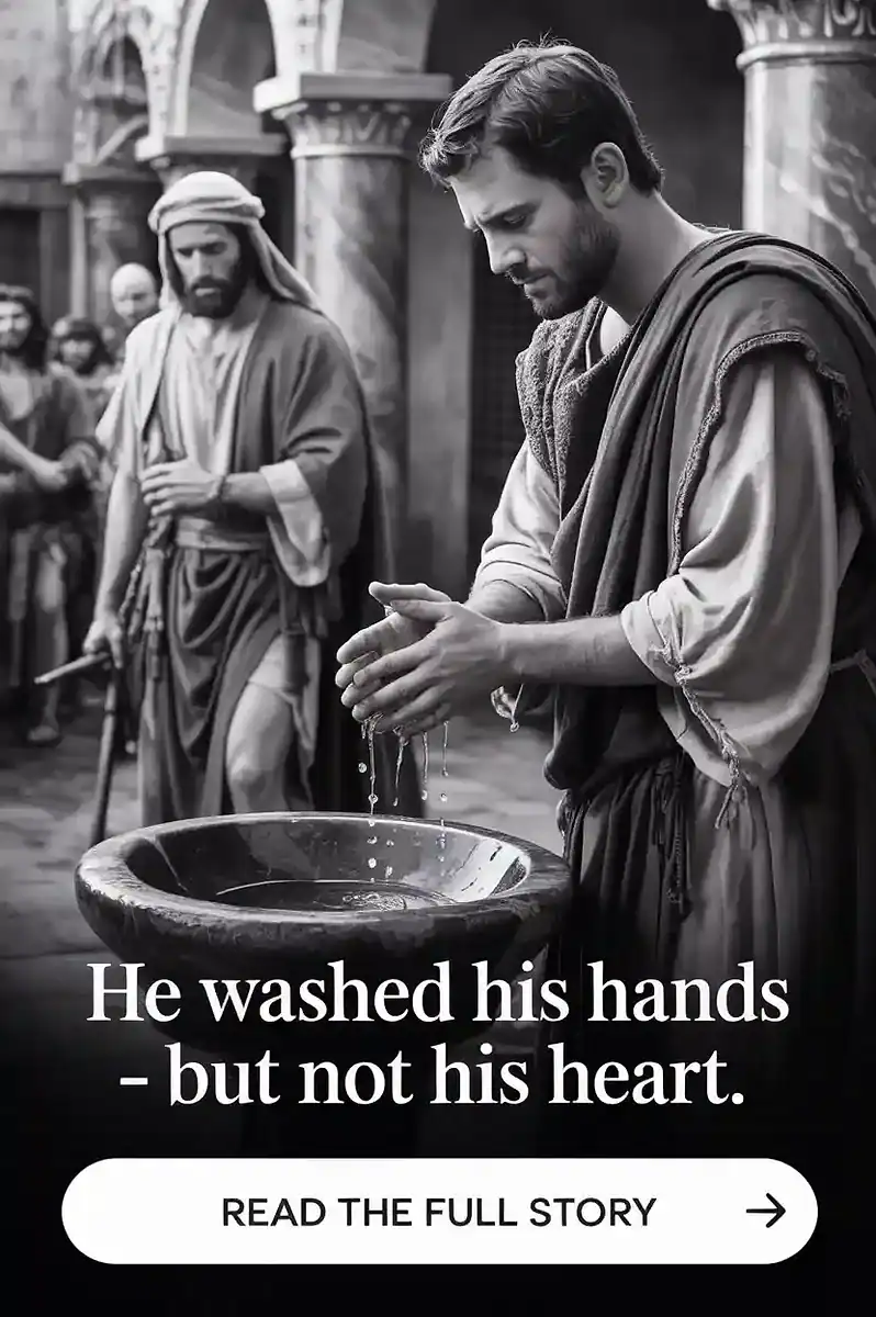 Pilate stood before Truth Himself. He had power, position, and one chance to do what was right. But fear won. Step into the tension of that fateful morning and see why washing hands can’t wash hearts.